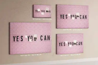 Tableau d’affichage en liège Yes You Can