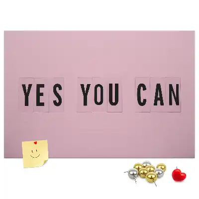 Tableau d’affichage en liège Yes You Can