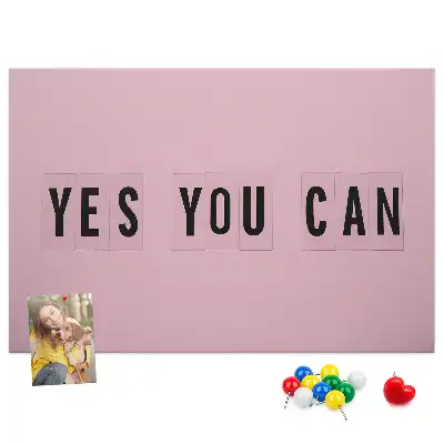 Tableau d’affichage en liège Yes You Can
