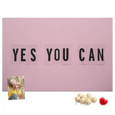 Tableau d’affichage en liège Yes You Can