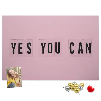Tableau d’affichage en liège Yes You Can
