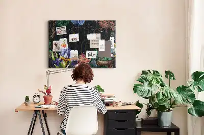 Tableau en liège décoratif avec cadre naturel