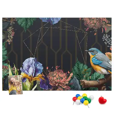 Tableau en liège décoratif avec cadre naturel