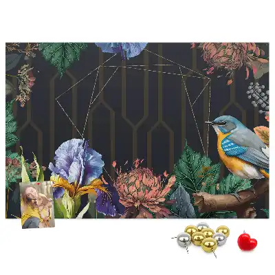 Tableau en liège décoratif avec cadre naturel