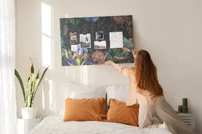 Tableau en liège décoratif avec cadre naturel