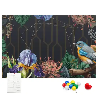 Tableau en liège décoratif avec cadre naturel