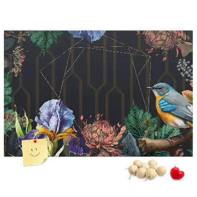 Tableau en liège décoratif avec cadre naturel