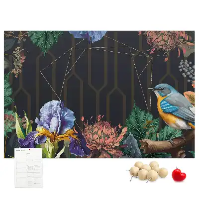 Tableau en liège décoratif avec cadre naturel