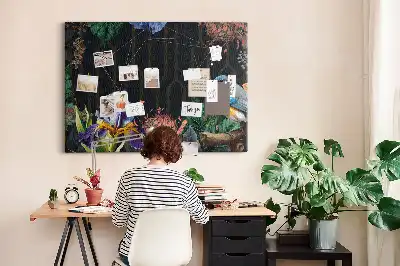 Tableau en liège décoratif avec cadre naturel