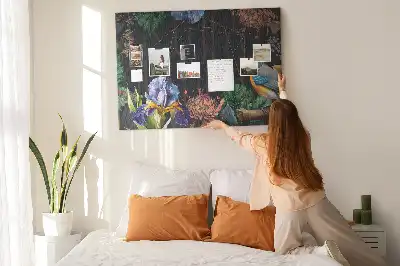 Tableau en liège décoratif avec cadre naturel