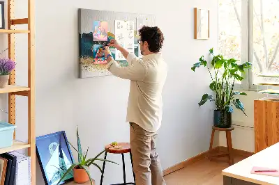 Tableau d’affichage en liège Chaîne de montagnes panorama