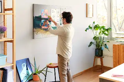 Tableau d’affichage en liège Chaîne de montagnes panorama