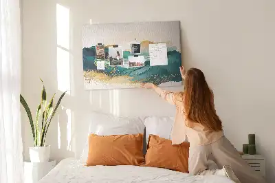 Tableau d’affichage en liège Chaîne de montagnes panorama