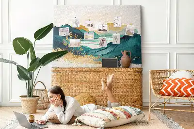 Tableau d’affichage en liège Chaîne de montagnes panorama
