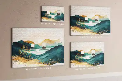 Tableau d’affichage en liège Chaîne de montagnes panorama