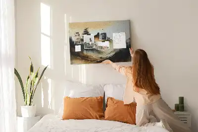 Panneau en liège décoratif paysage abstrait
