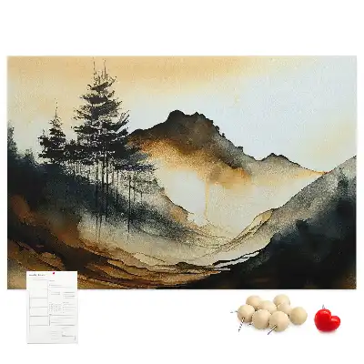 Panneau en liège décoratif paysage abstrait