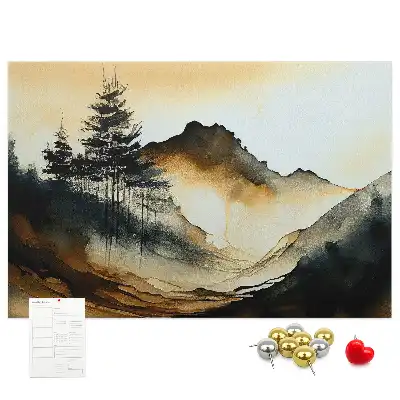 Panneau en liège décoratif paysage abstrait