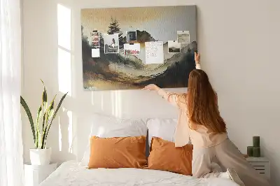 Panneau en liège décoratif paysage abstrait