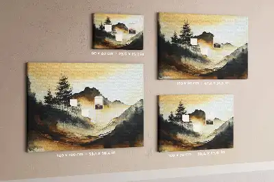 Panneau en liège décoratif paysage abstrait