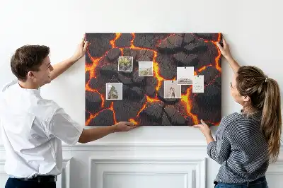 Tableau de liège Lave volcan