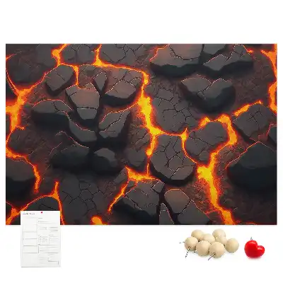 Tableau de liège Lave volcan