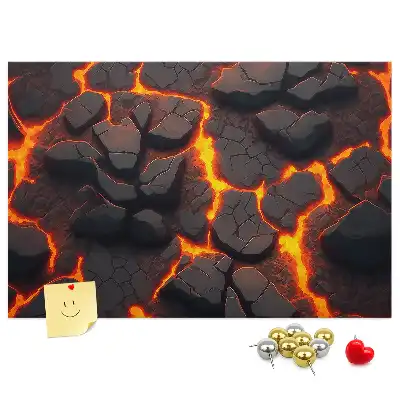 Tableau de liège Lave volcan