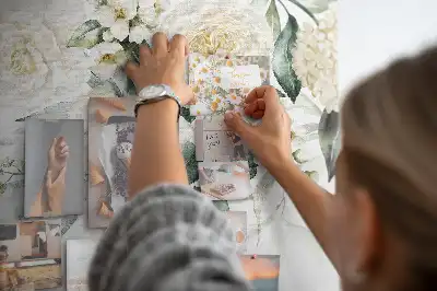 Tableau d'affichage en liège motif Fleurs