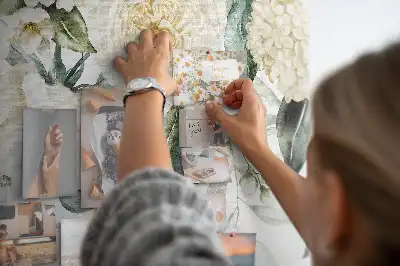 Tableau d'affichage en liège motif Fleurs
