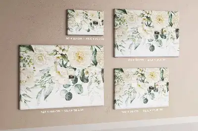 Tableau d'affichage en liège motif Fleurs