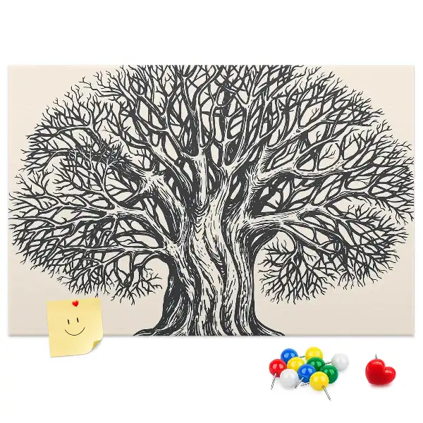 Tableau d’affichage en liège Majestueux arbre solitaire