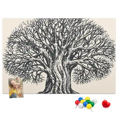 Tableau d’affichage en liège Majestueux arbre solitaire