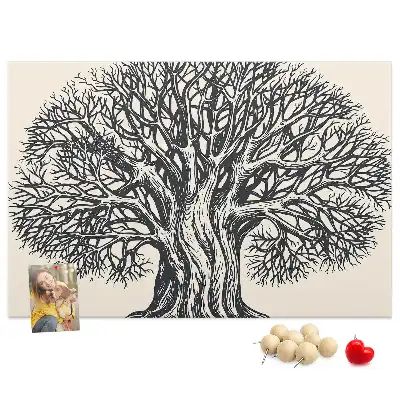 Tableau d’affichage en liège Majestueux arbre solitaire