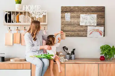 Tableau en liège déco Planches de bois rustiques