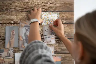 Tableau en liège déco Planches de bois rustiques