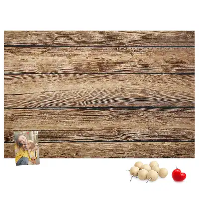 Tableau en liège déco Planches de bois rustiques