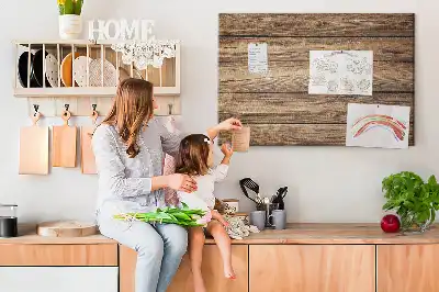 Tableau en liège déco Planches de bois rustiques