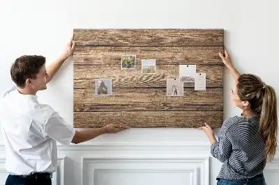 Tableau en liège déco Planches de bois rustiques