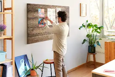 Tableau en liège déco Planches de bois rustiques
