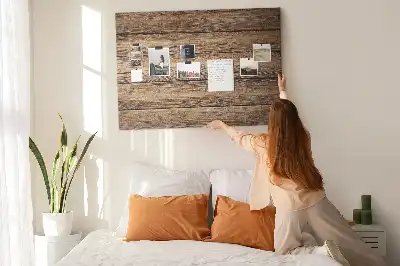 Tableau en liège déco Planches de bois rustiques