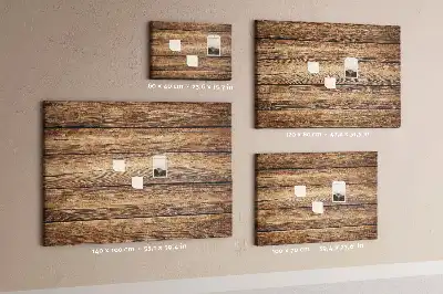 Tableau en liège déco Planches de bois rustiques