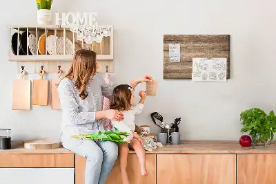 Tableau en liège déco Planches de bois rustiques