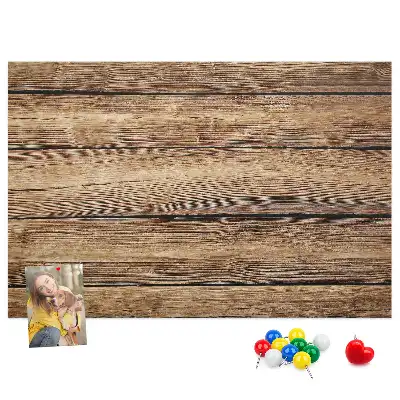 Tableau en liège déco Planches de bois rustiques