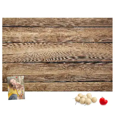 Tableau en liège déco Planches de bois rustiques
