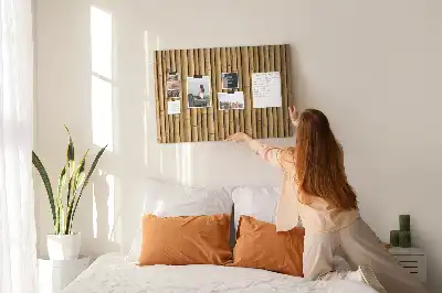 Tableau en liège déco Bâtons de bambou