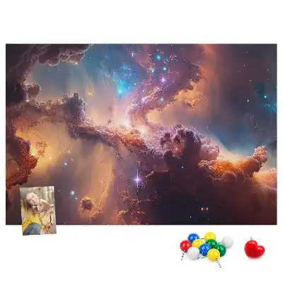Tableau de liège Monde étoiles cosmos