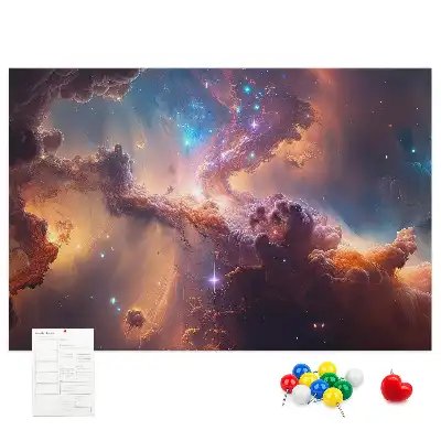 Tableau de liège Monde étoiles cosmos
