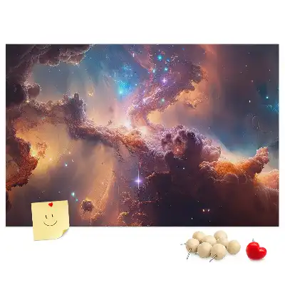 Tableau de liège Monde étoiles cosmos