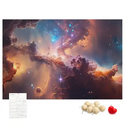 Tableau de liège Monde étoiles cosmos