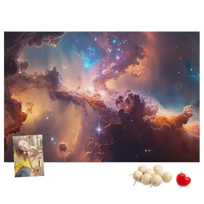 Tableau de liège Monde étoiles cosmos